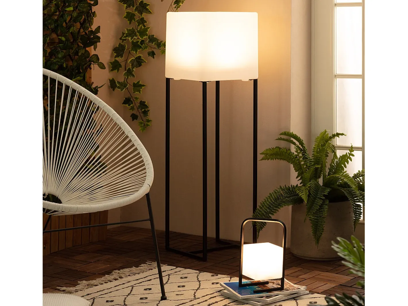 Clearance Ledkia Lámpara de Mesa LED Portátil para Exterior con Batería USB Recargable Tiber Negro