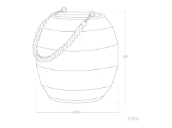 Ledkia Lámpara de Mesa LED Portátil para Exterior Cuerda Natural Mero Blanco roto