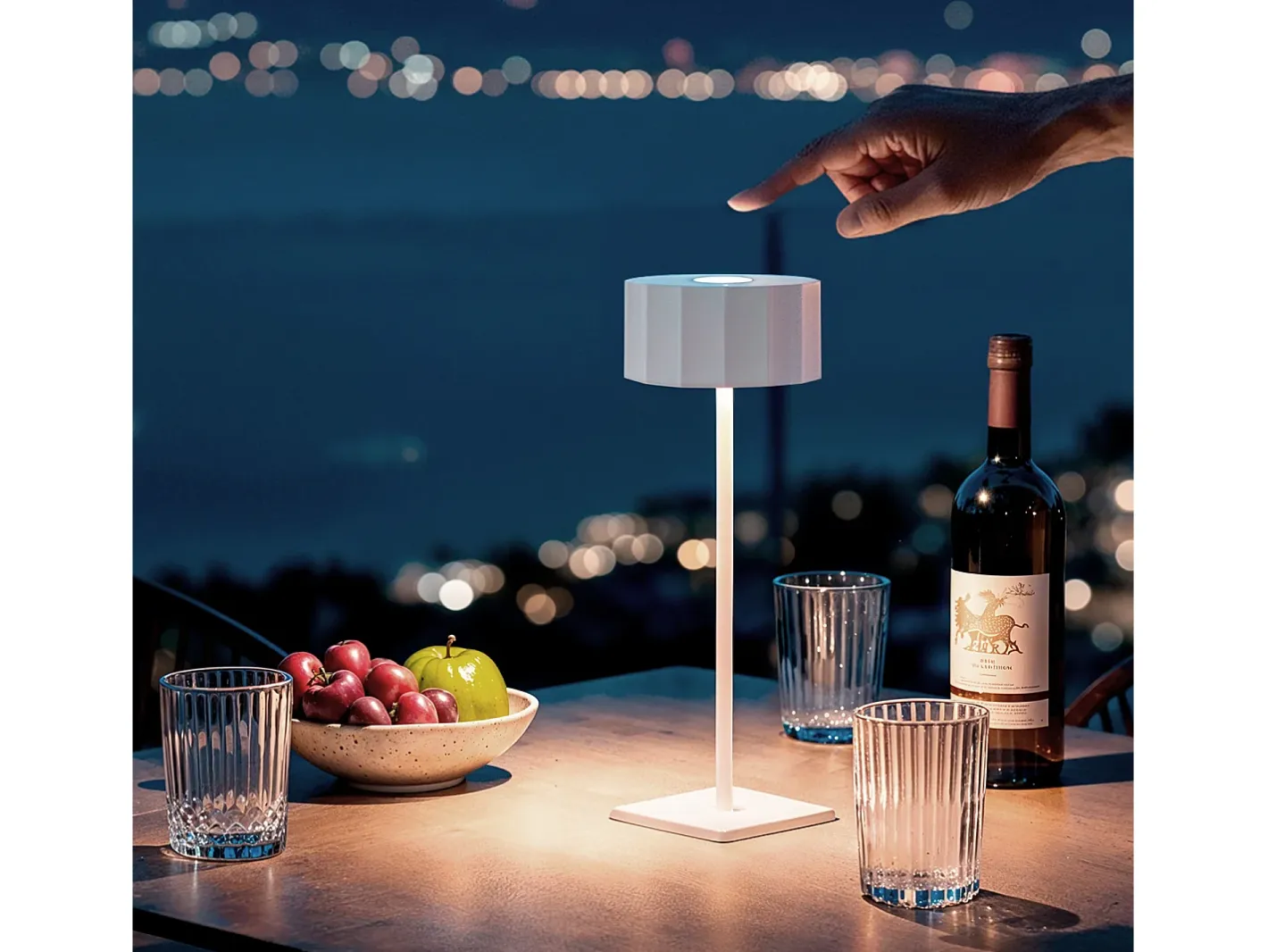 Discount Ledkia Lámpara de Mesa LED Portátil para Exterior con Batería USB Recargable Cesc Blanco