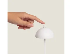 Online Ledkia Lámpara de Mesa LED Portátil para Exterior Metal con Batería Recargable Pirinoa Blanco