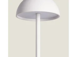 Online Ledkia Lámpara de Mesa LED Portátil para Exterior Metal con Batería Recargable Pirinoa Blanco