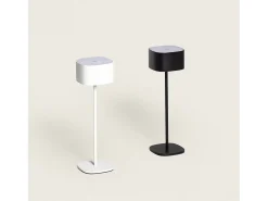 New Ledkia Lámpara de Mesa LED Portátil Exterior con Batería USB Recargable Mounka Square Blanco