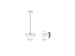 Lámpara de mesa LED recargable y regulable Zafferano Swap Pro, negra - 2200-2700-3000K - 9 horas de potencia máxima Negro Best