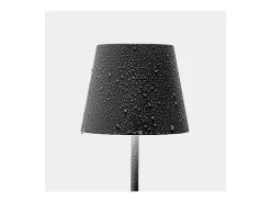 Discount Lámpara de mesa LED recargable y regulable Zafferano Poldina Pro Mini oscuro con duración de batería de hasta 12 horas Gris