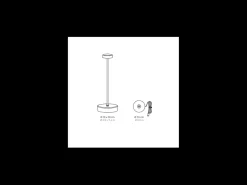 Lámpara De Mesa-Lámpara de mesa LED recargable y regulable Swap Pro Corten Marru00f3n