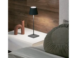 Best Lámpara de mesa LED recargable y regulable Poldina Pro Oscuro con duración de batería de hasta 12 horas. Para uso exterior IP65 Gris