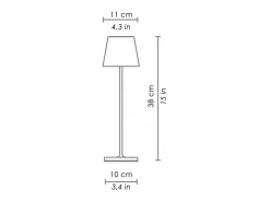 Best Lámpara de mesa LED recargable y regulable Poldina Pro Oscuro con duración de batería de hasta 12 horas. Para uso exterior IP65 Gris