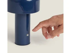 Ledkia Lámpara De Mesa-Lámpara de Mesa LED 2W Portátil Metal con Batería USB Recargable Zaipi Azul