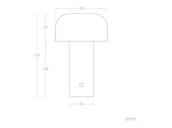 Ledkia Lámpara De Mesa-Lámpara de Mesa LED 2W Portátil Metal con Batería USB Recargable Zaipi Azul