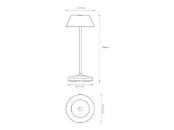 Outlet Ledkia Lámpara de Mesa LED 3W Portátil con Batería USB Recargable Dipley Negro