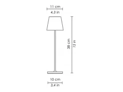 Lámpara De Mesa-Lámpara de mesa LED Zafferano Poldina Pro Glossy Gold, recargable y regulable, con duración de batería de hasta 12 horas. Amarillo