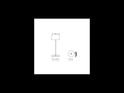 Lámpara De Mesa-Lámpara de mesa LED Zafferano OLIVIA PRO MICRO oscuro recargable y regulable Gris