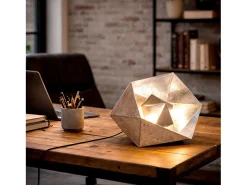 Ledkia Lámpara Suspendida-Lámpara de Mesa Metal Elia Plateado