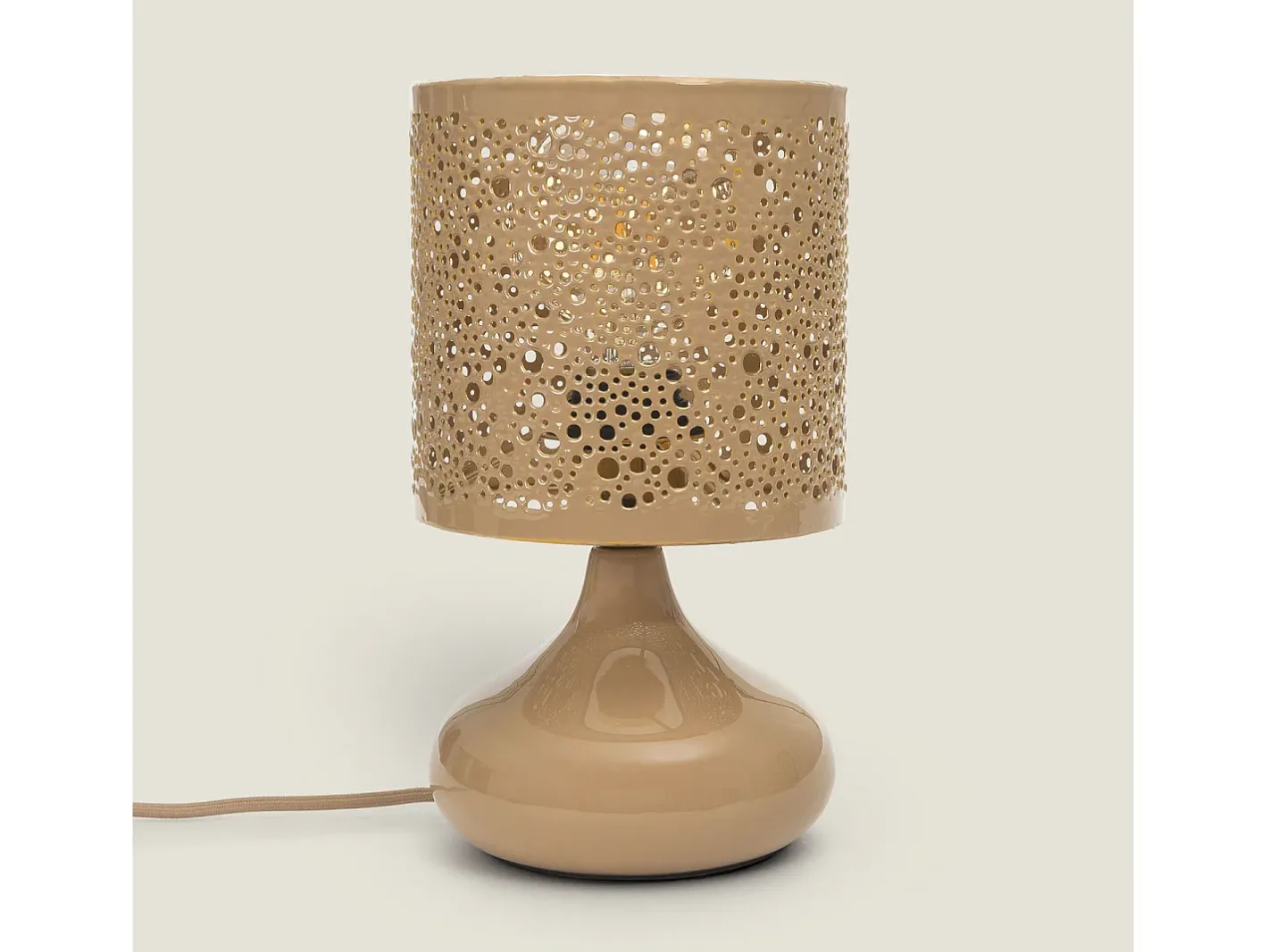 Ledkia Lámpara De Mesa-Lámpara de Mesa Metal Harish Beige