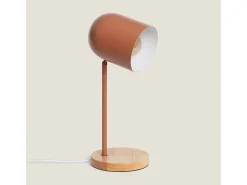 Outlet Ledkia Lámpara de Mesa Metal Kidonge Marrón Multicolor