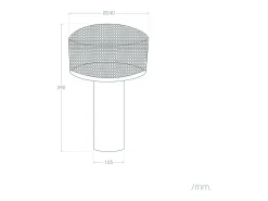 Ledkia Lámpara de Mesa Metal Kondavil Azul