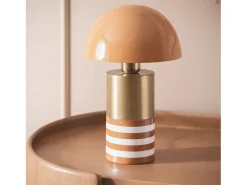 Ledkia Lámpara De Mesa-Lámpara de Mesa Metal Tanev Darpan Naranja