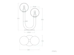 Hot Ledkia Lámpara de Mesa Metal y Cristal Zeina Beige
