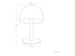 Hot Ledkia Lámpara de Mesa Metal y Madera Mallavi Amarillo