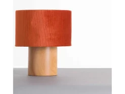 Best 7H SEVENON Lámpara de Mesa Natural Eco Red 18x18x22cm 7hSevenOn Deco Rojo
