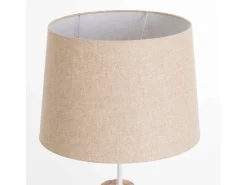 Clearance 7H SEVENON Lámpara de Mesa Natural Pristino 35x35x58cm 7hSevenOn Deco Beige