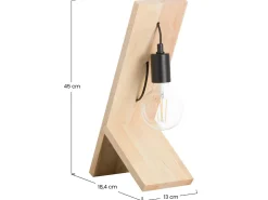 7H SEVENON Lámpara de Mesa Natural Rua Vintage 18,4x13x45cm 7hSevenOn Deco Beige Outlet