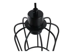 Sale NETTLIFE Lámpara de mesa para salón, lámpara de mesa vintage de madera: lámpara de noche negra, 1 luz, diseño industrial, metal, casquillo E27 sin bombilla Marru00f3n