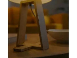 For light Lámpara de Mesa Nuts E27 Blanca Diseño Escandinavo Moderno - Madera Natural - Garantía de 5 Años Blanco Online