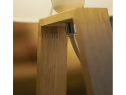 For light Lámpara de Mesa Nuts E27 Blanca Diseño Escandinavo Moderno - Madera Natural - Garantía de 5 Años Blanco Online