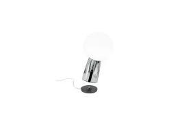 Lámpara De Mesa-Lámpara de mesa Olimpia Pro Cromo pulido recargable y regulable Gris