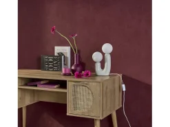 Sweeek Lámpara de mesa orgánica de cerámica y vidrio Beige Hot