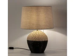 New VS Venta-stock Lámpara de mesa Oyuki de ratán natural, diámetro 40,5 cm Beige