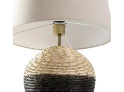 New VS Venta-stock Lámpara de mesa Oyuki de ratán natural, diámetro 40,5 cm Beige