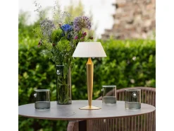 Hot Lámpara de mesa recargable Flaminia Zafferano LED táctil - Diseño clásico inalámbrico Dorado