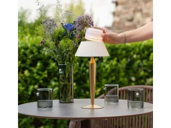 Hot Lámpara de mesa recargable Flaminia Zafferano LED táctil - Diseño clásico inalámbrico Dorado