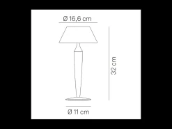 Hot Lámpara de mesa recargable Flaminia Zafferano LED táctil - Diseño clásico inalámbrico Dorado