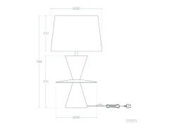 Outlet Ledkia Lámpara de Mesa Resina Wismar Blanco roto