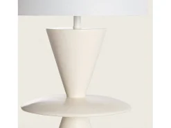Outlet Ledkia Lámpara de Mesa Resina Wismar Blanco roto
