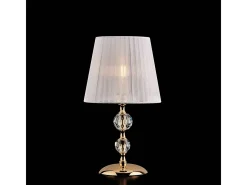 Best Lámpara de mesa Ruben de 1 luz de hierro dorado y cristal con pantalla H.36 Ø20 BL267-LT-OR Multicolor
