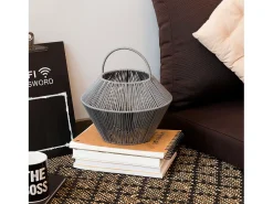 7H SEVENON Lámpara Suspendida-Lámpara de Mesa Shaoran 24x24x25cm 7hSevenOn Deco Gris