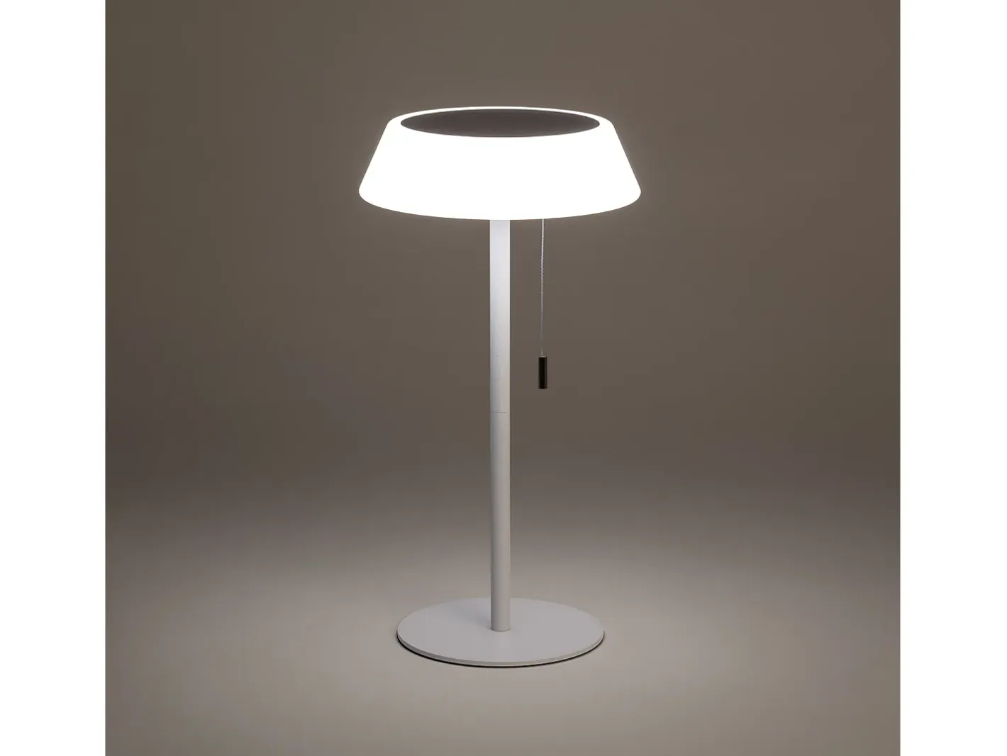 Ledkia Lámpara de Mesa Solar Exterior LED 1.2W Metal Aldana Blanco New