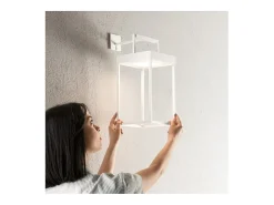 Lámpara de mesa solar y recargable CAGE de Perenz Mate H30cm Blanco Best