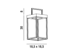 Lámpara de mesa solar y recargable CAGE de Perenz Mate H30cm Blanco Best