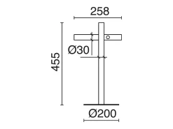 Lámpara de mesa TANIA estilo moderno - Alt. 45,5 cm - LED SMD AC 4W - 400lm 3K - cable 1,5 mts - on&off - acero y - IP40 Negro