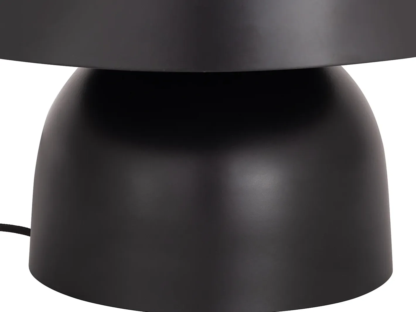 OZAIA Lámpara De Mesa-Lámpara de mesa tipo seta de metal, D. 31 x Alt. 25 cm, , SIDNEY Negro
