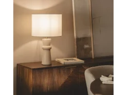 Online Ledkia Lámpara de Mesa Travertino Bittor Beige