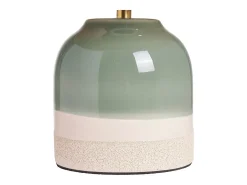 New Miliboo Lámpara de mesa de cerámica y pantalla de mimbre H35 cm PIEGA Verde