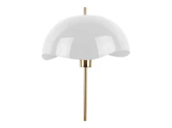 LEITMOTIV Lámpara de mesa Waved Dome - Blanco New