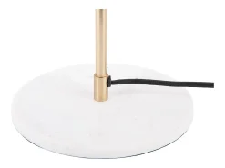 LEITMOTIV Lámpara de mesa Waved Dome - Blanco New