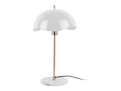 LEITMOTIV Lámpara de mesa Waved Dome - Blanco New